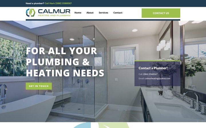 Screenshot of calmurheating.ie