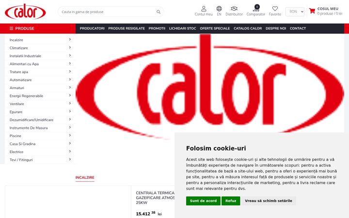 Screenshot of calor.ro