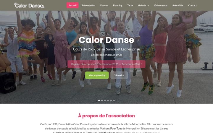 Screenshot of calordanse.org