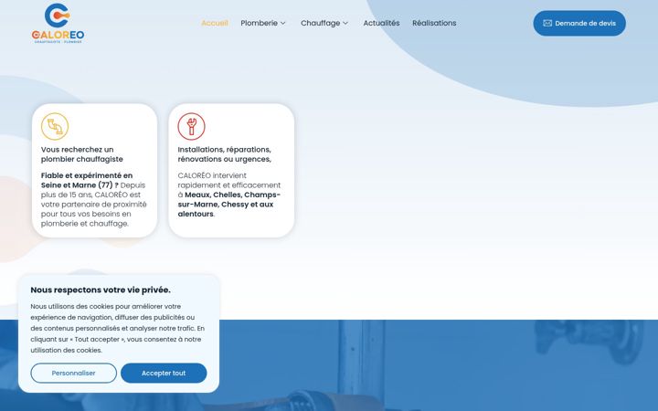 Screenshot di caloreo.fr