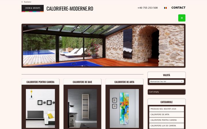 Screenshot of calorifere-moderne.ro