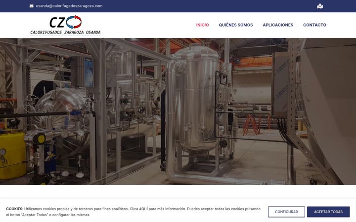 Screenshot of calorifugadoszaragoza.com