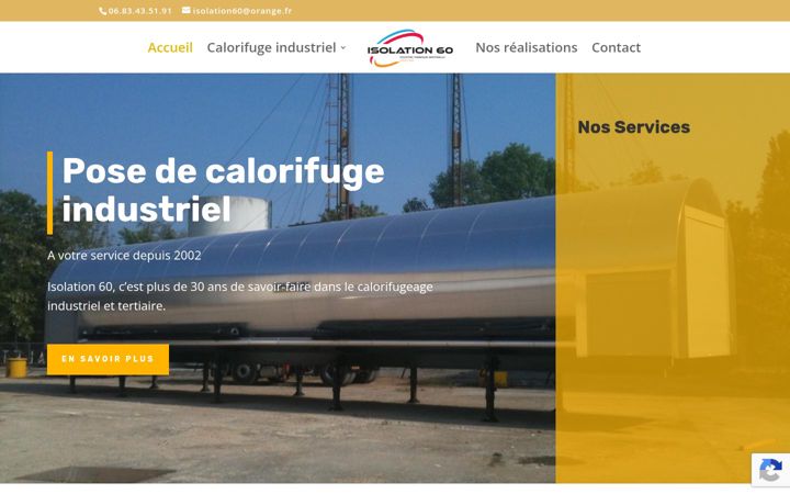 Screenshot of calorifuge-isolation60.fr