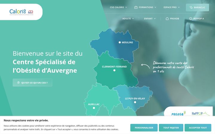 Screenshot di caloris.fr