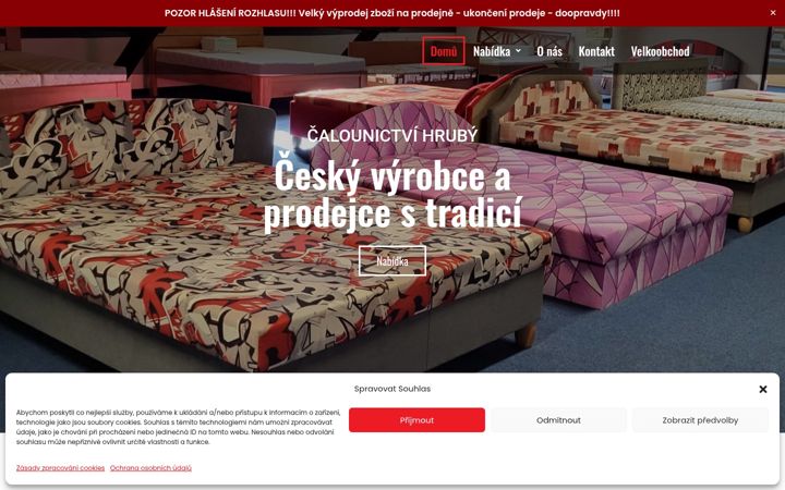 Screenshot of calounictvihruby.cz