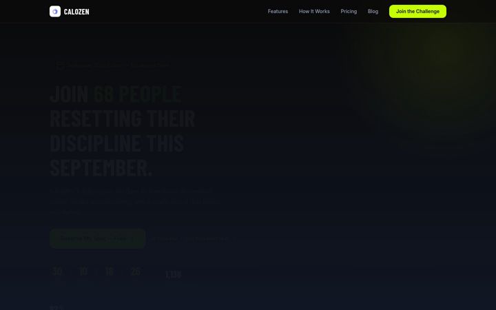 Screenshot of calozen.com