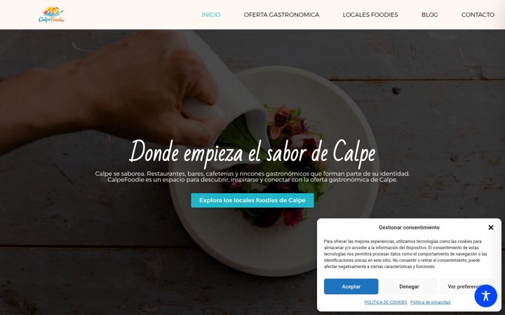 Screenshot of calpefoodie.com
