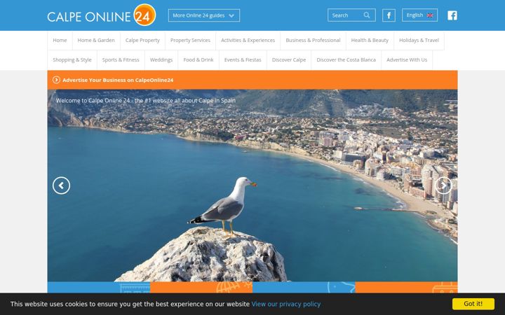 Screenshot of calpeonline24.com