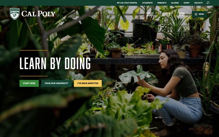 Screenshot von calpoly.edu