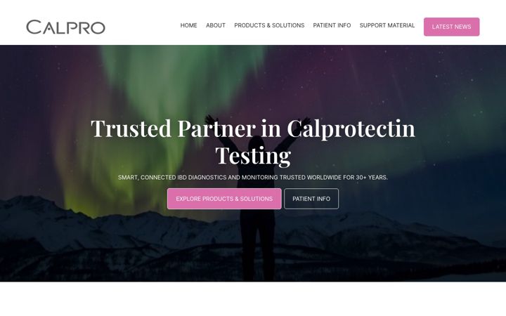 Screenshot of calpro.no