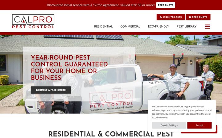 Screenshot of calpropestcontrol.com