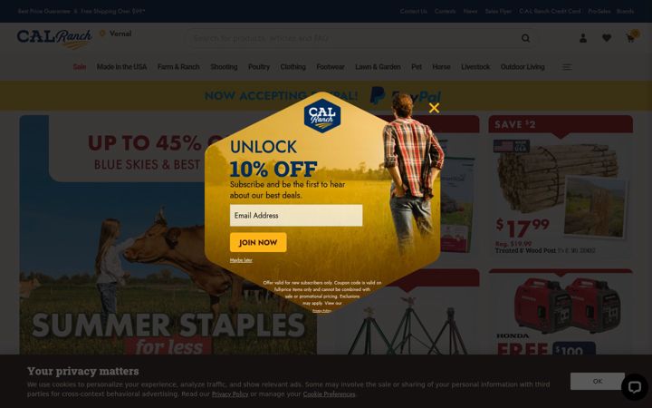 Screenshot of calranch.com