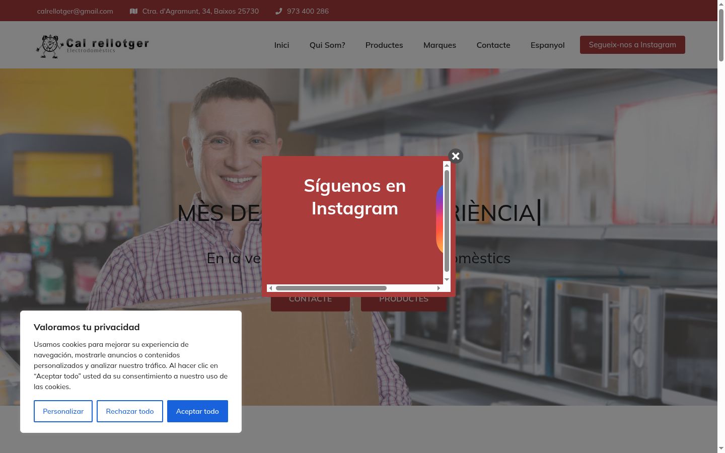 Sutikimo reklamjuostės, rodytos prieš bet kokią sąveiką, ekrano kopija