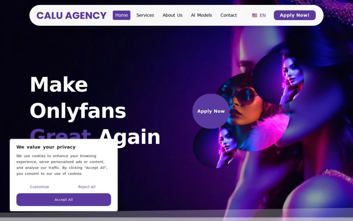 Screenshot of caluagency.com