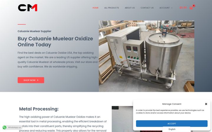 Screenshot of caluaniemuelearoxidizes.com