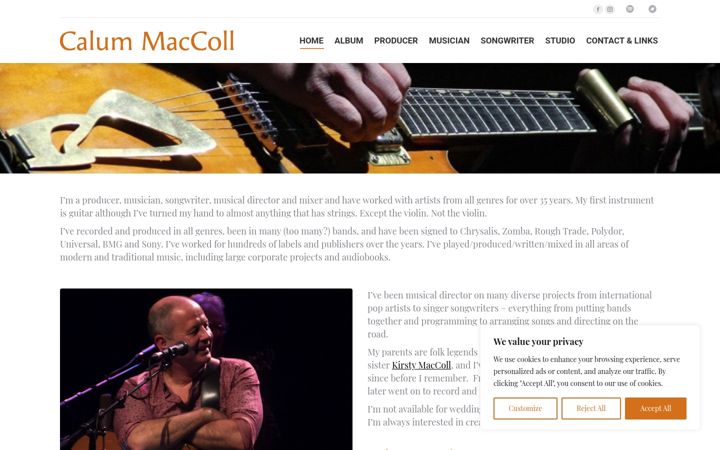 Screenshot of calummaccoll.com