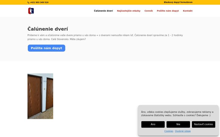Screenshot of calunenie-dveri.sk