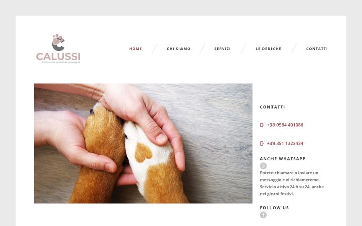 Screenshot of calussicremazioneanimali.com
