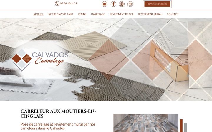 Screenshot of calvadoscarrelage.fr