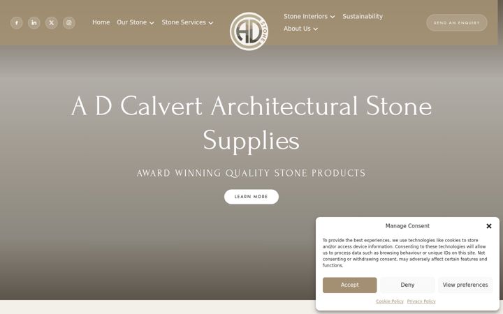 Screenshot of calverts.co.uk