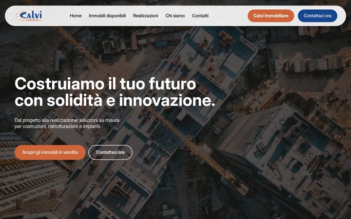 Screenshot of calvicostruzionisrl.com