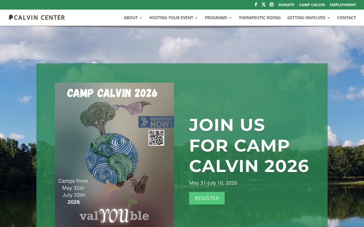 Screenshot of calvincenter.org