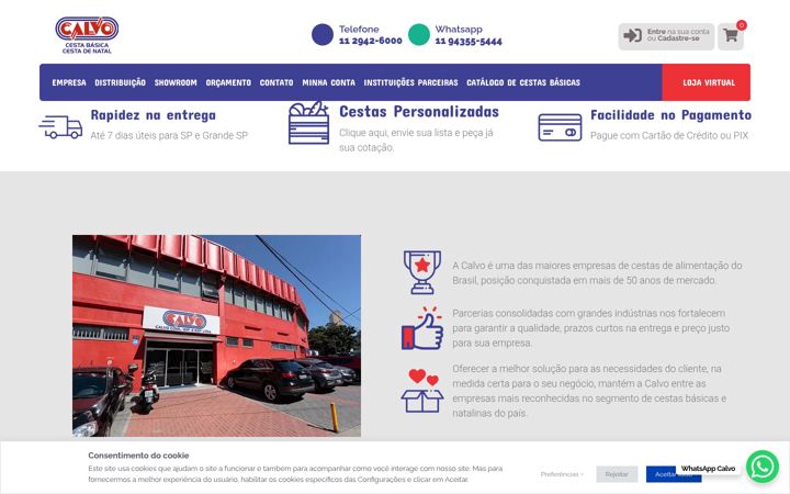 Screenshot van calvo.com.br