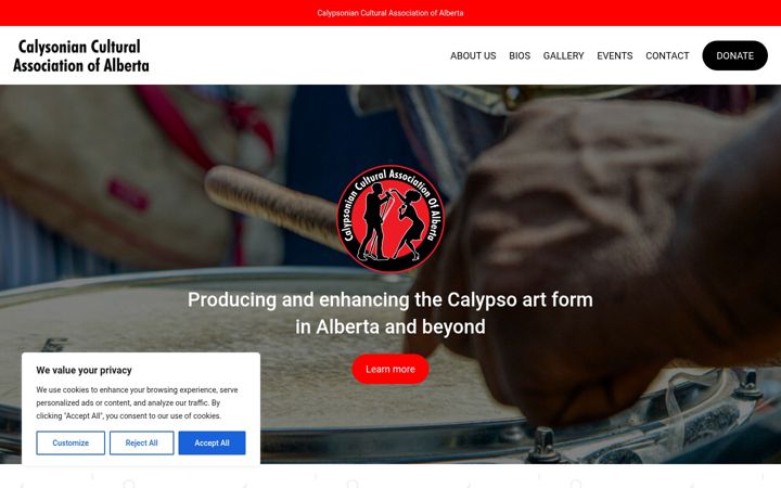 Screenshot of calypsoalberta.com
