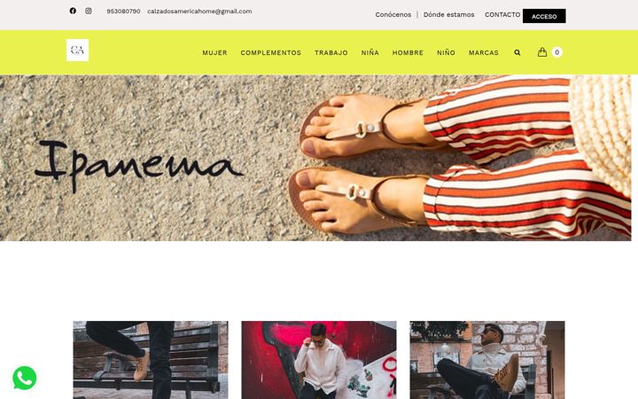 Screenshot of calzadosamerica.com