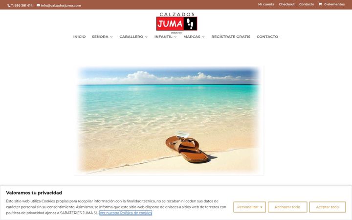 Screenshot of calzadosjuma.com