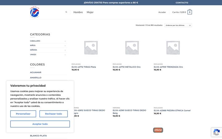 Screenshot of calzadostuyyo.com