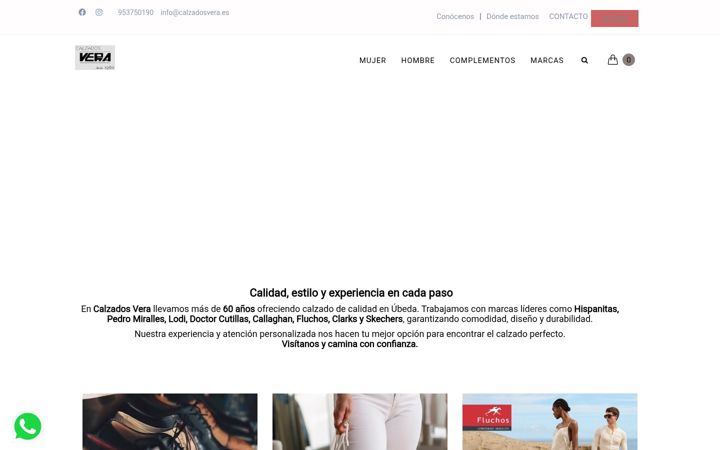 Screenshot of calzadosvera.es