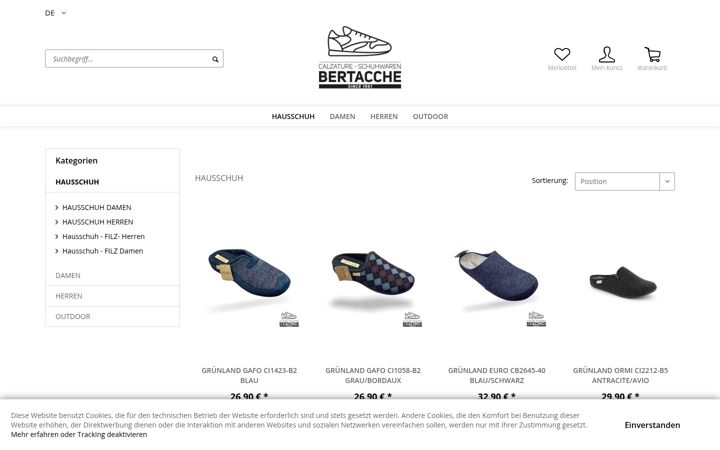 Snimka zaslona za calzaturebertacche.it