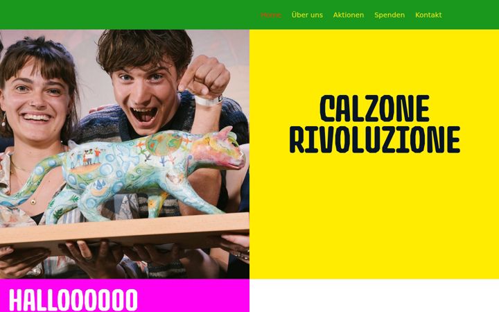 Ekrano kopija calzone-rivoluzione.de