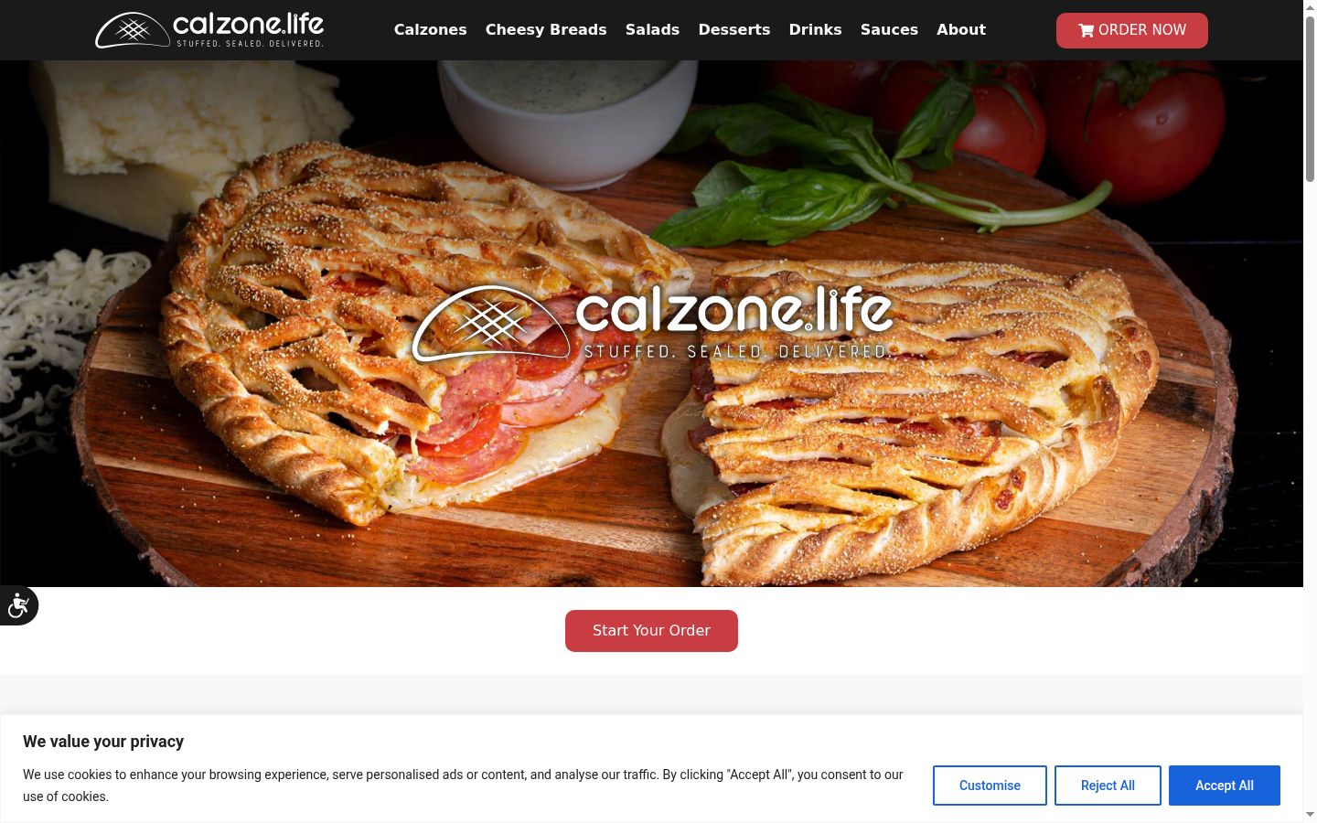 Captura de pantalla del banner de consentimiento mostrado antes de cualquier interacción