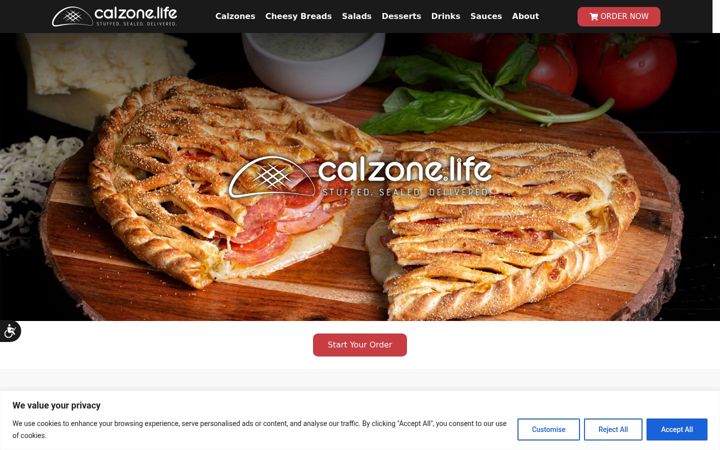 Screenshot of calzonelife.com
