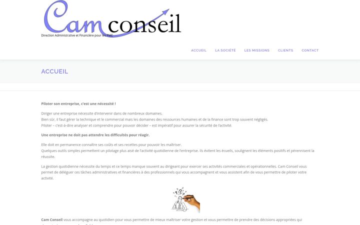 Screenshot of cam-conseil.com
