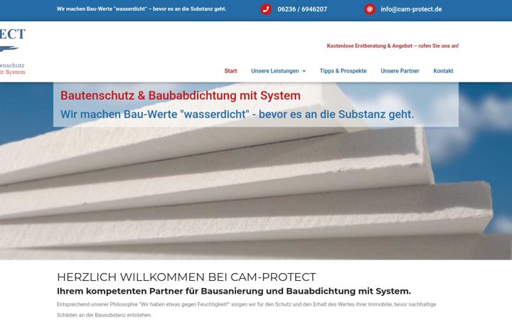 Screenshot of cam-protect.de