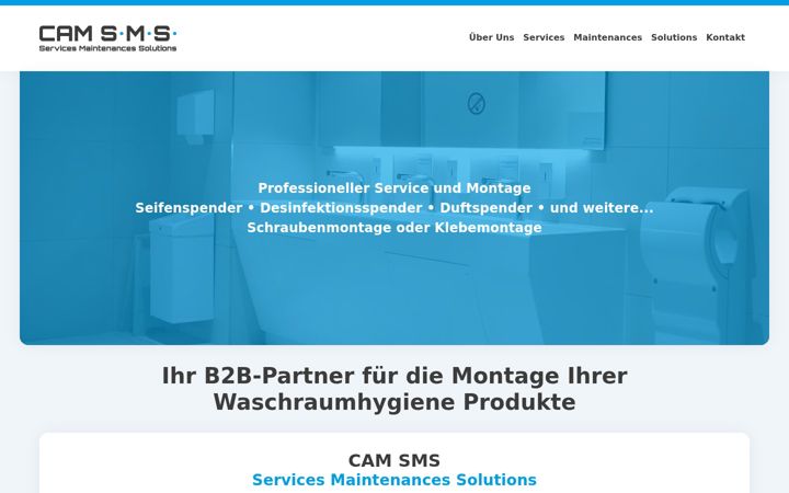 Screenshot of cam-sms.de