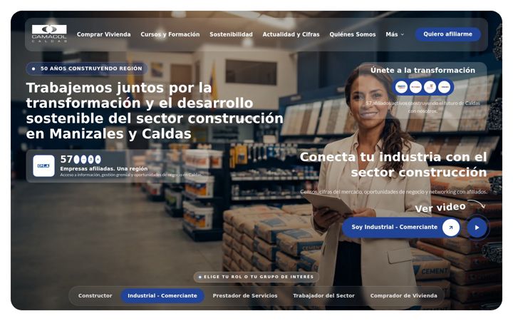 Screenshot of camacolcaldas.com