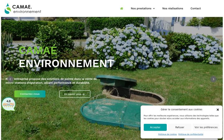 Zrzut ekranu camae-environnement.fr