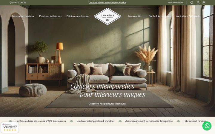 Screenshot of camaelle.com