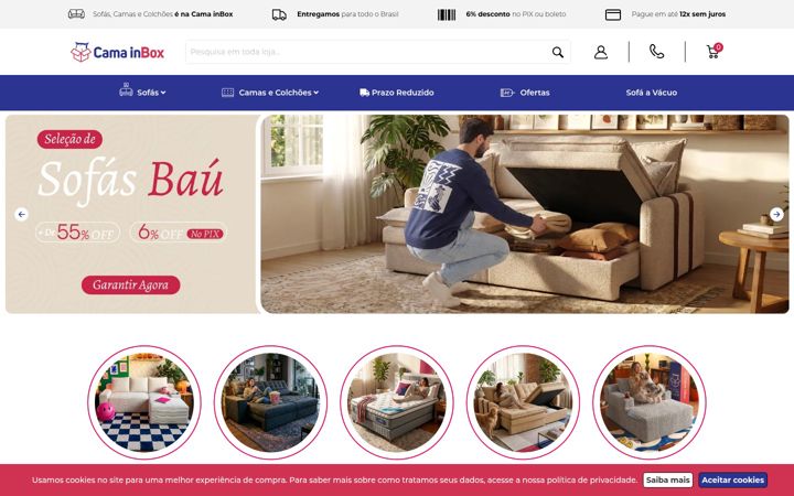 Screenshot of camainbox.com.br