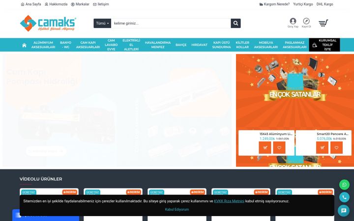 Screenshot of camaks.com.tr