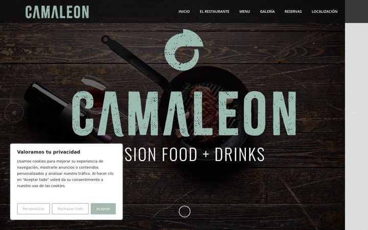 Screenshot of camaleonmarbella.com