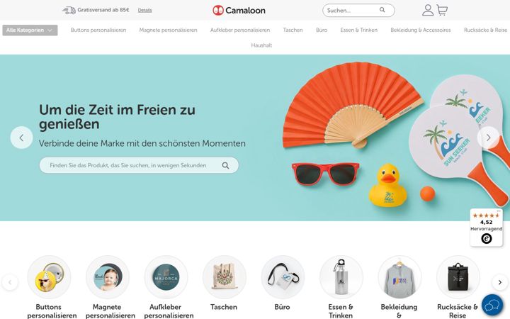 Screenshot of camaloon.de