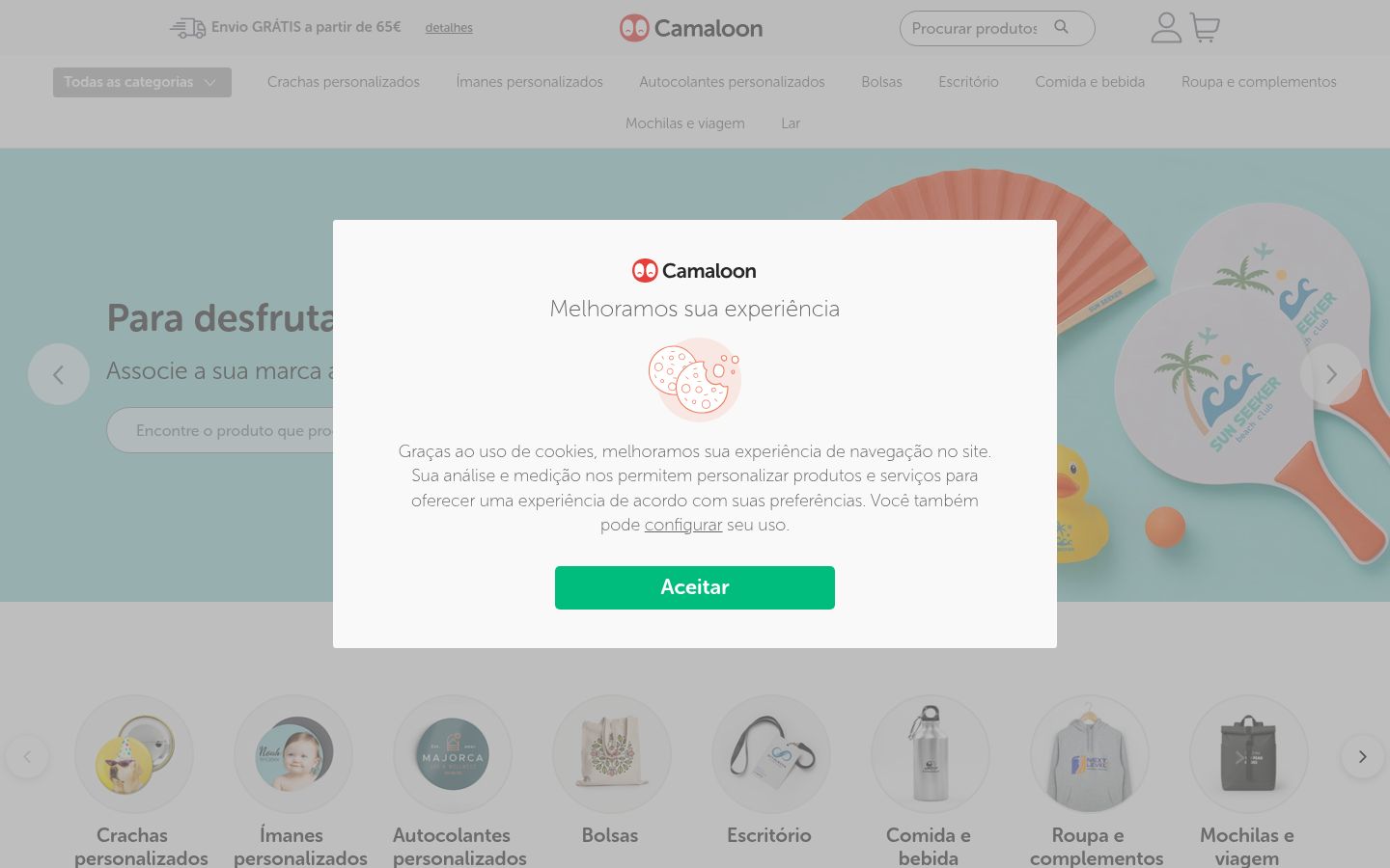 Capture d'écran de la bannière de consentement affichée avant toute interaction