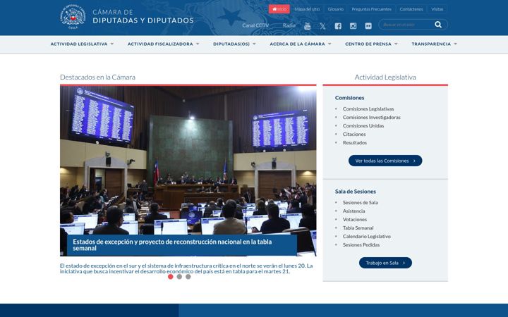 Screenshot of camara.cl