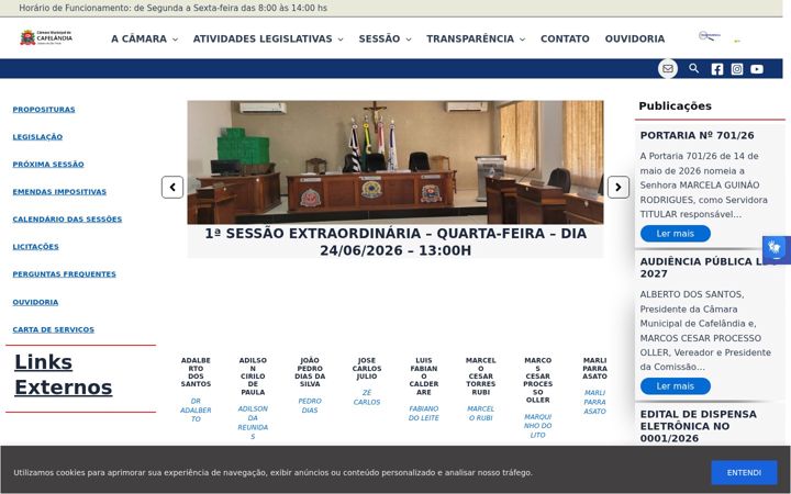 Screenshot stránky camaracafelandia.sp.gov.br