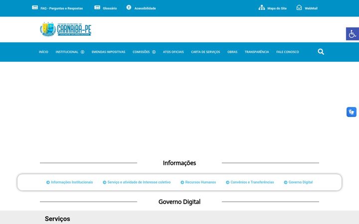 Ekrānuzņēmums no camaradecarnaiba.pe.gov.br
